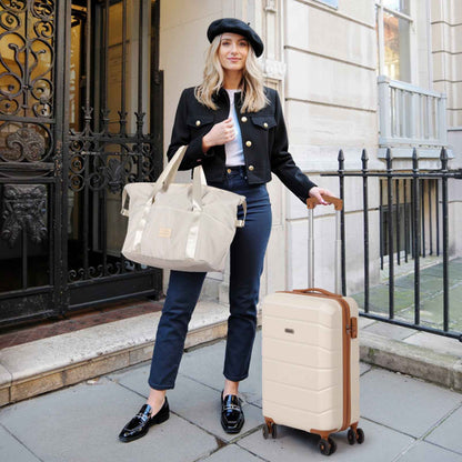 Lightweight Cabin Luggage Set Cream