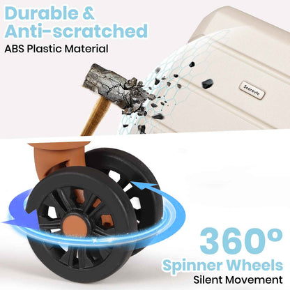 Lightweight Cabin Luggage Set Cream