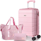 Lightweight Cabin Luggage Set Pink