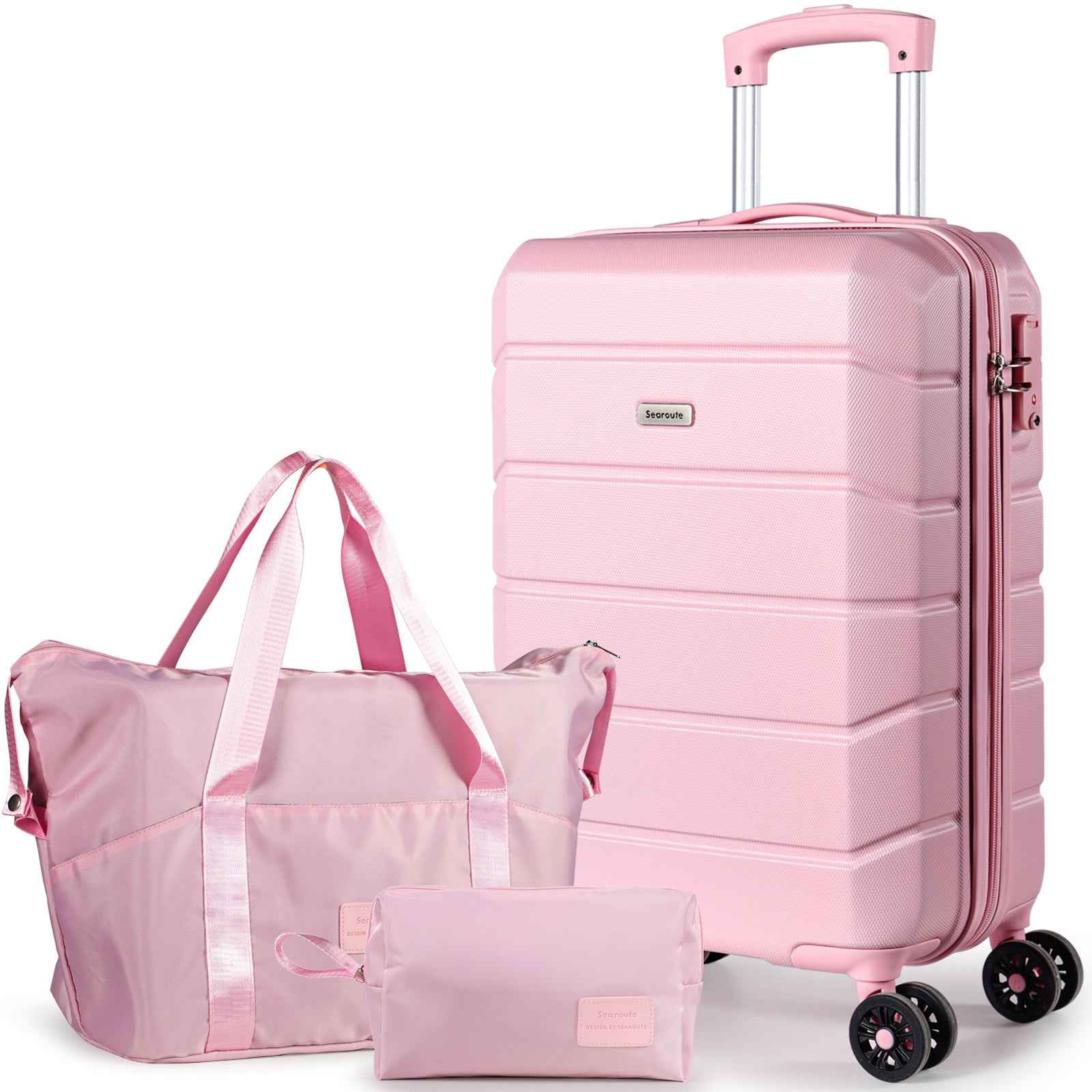 Lightweight Cabin Luggage Set Pink