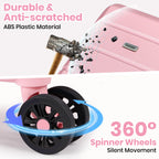 Lightweight Cabin Luggage Set Pink