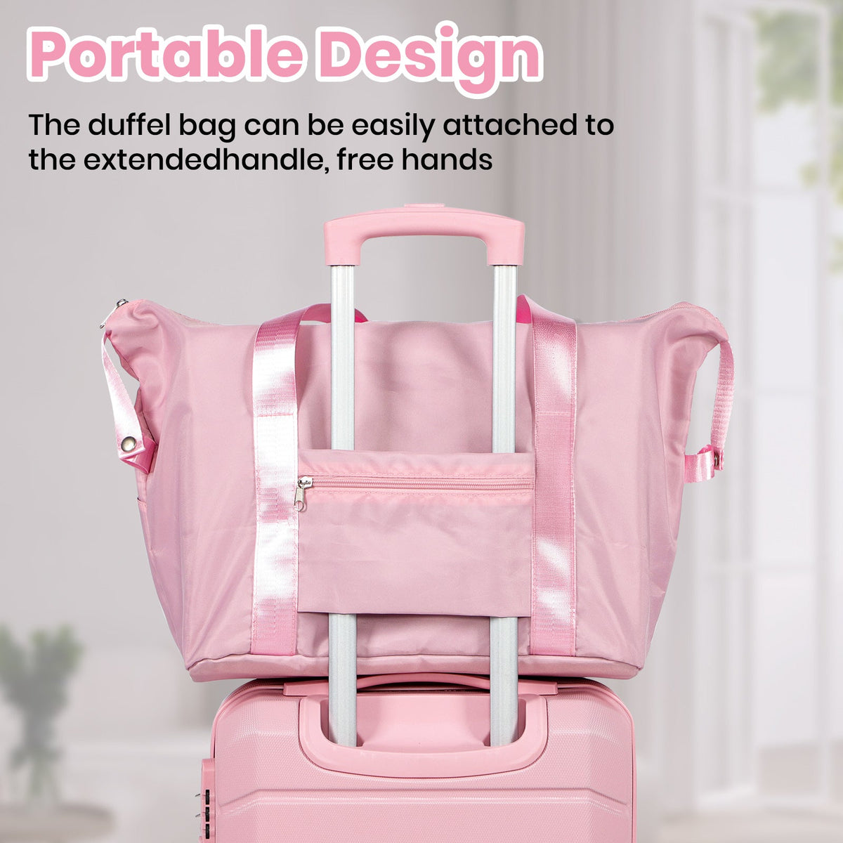 Lightweight Cabin Luggage Set Pink