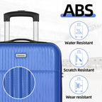 Hard Shell Travel Suitcase Sets 3 Blue