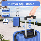 Hard Shell Travel Suitcase Sets 3 Blue