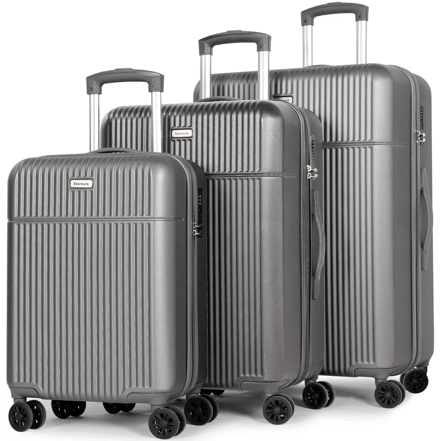 Hard Shell Travel Suitcase Sets 3 Grey