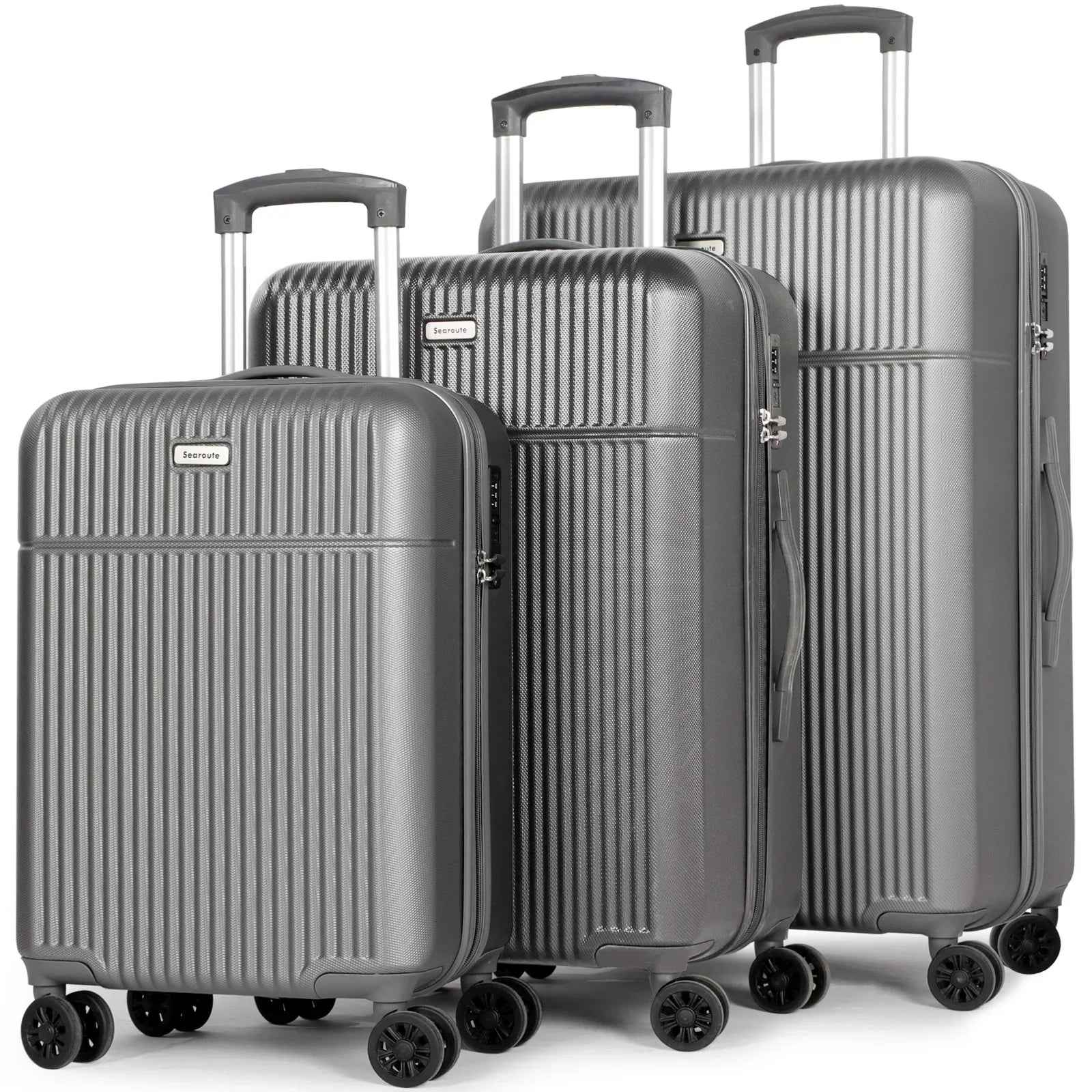 Hard Shell Travel Suitcase Sets 3 Grey