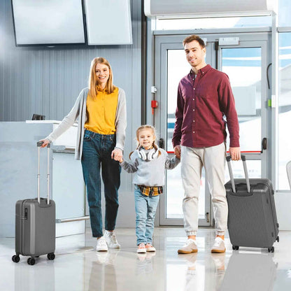Hard Shell Travel Suitcase Sets 3 Grey