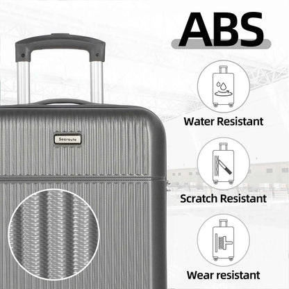 Hard Shell Travel Suitcase Sets 3 Grey