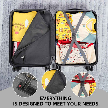 Hard Shell Travel Suitcase Sets 3 Grey
