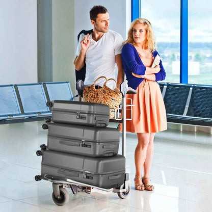 Hard Shell Travel Suitcase Sets 3 Grey