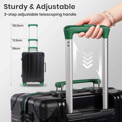 Tavoxda Lightweight Cabin Suitcase Black