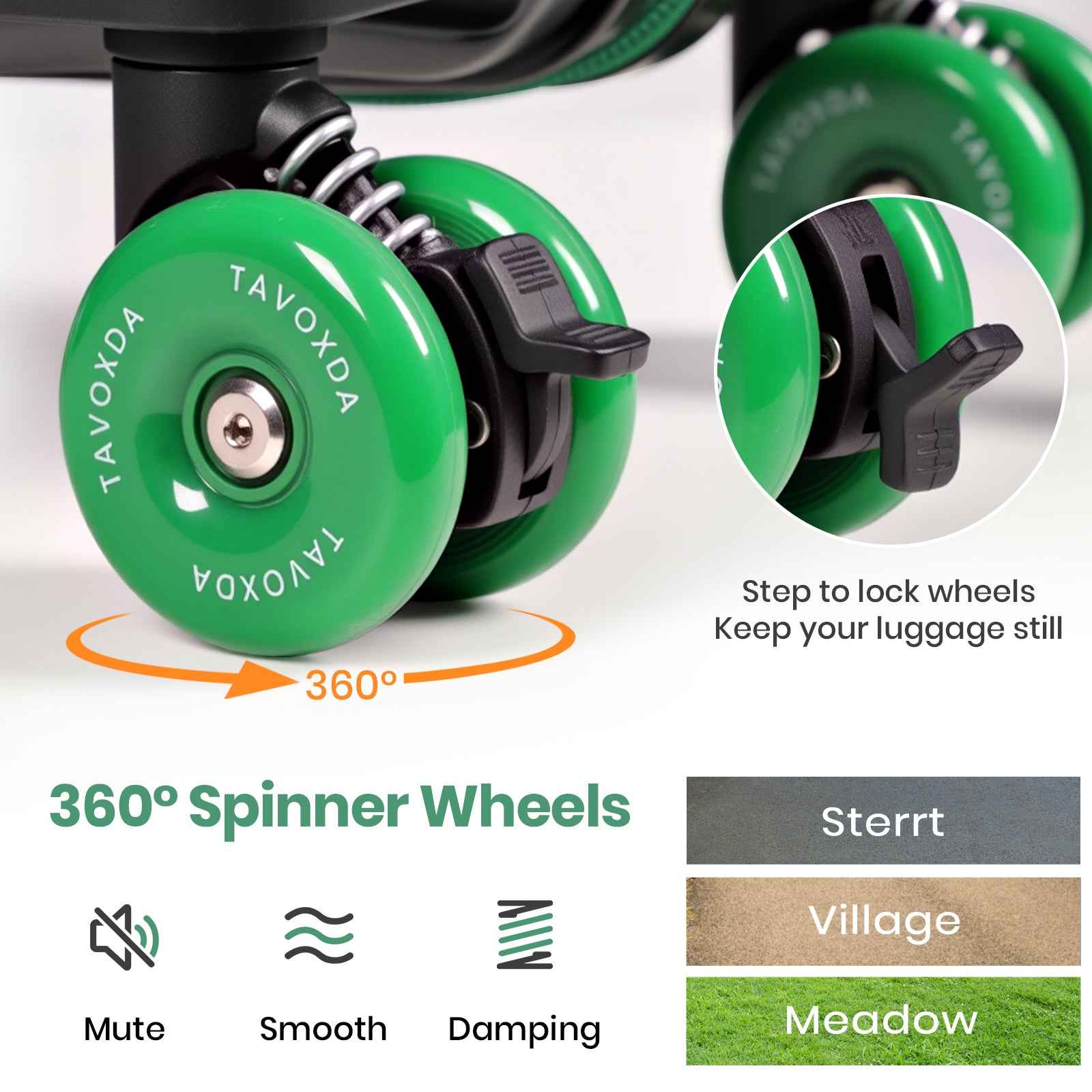 Tavoxda Lightweight Cabin Suitcase Black