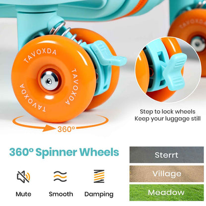 Tavoxda Lightweight Cabin Suitcase Lake Blue