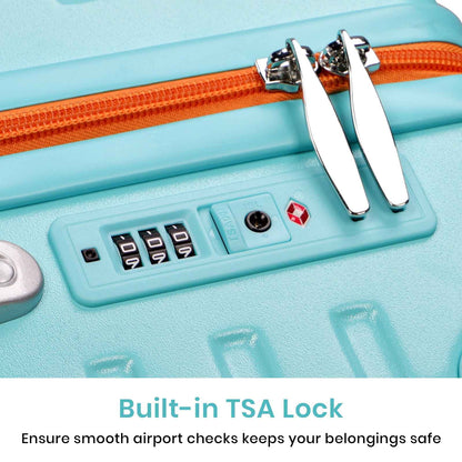 Tavoxda Lightweight Cabin Suitcase Lake Blue