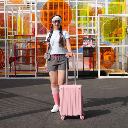 Tavoxda Lightweight Cabin Suitcase Pink