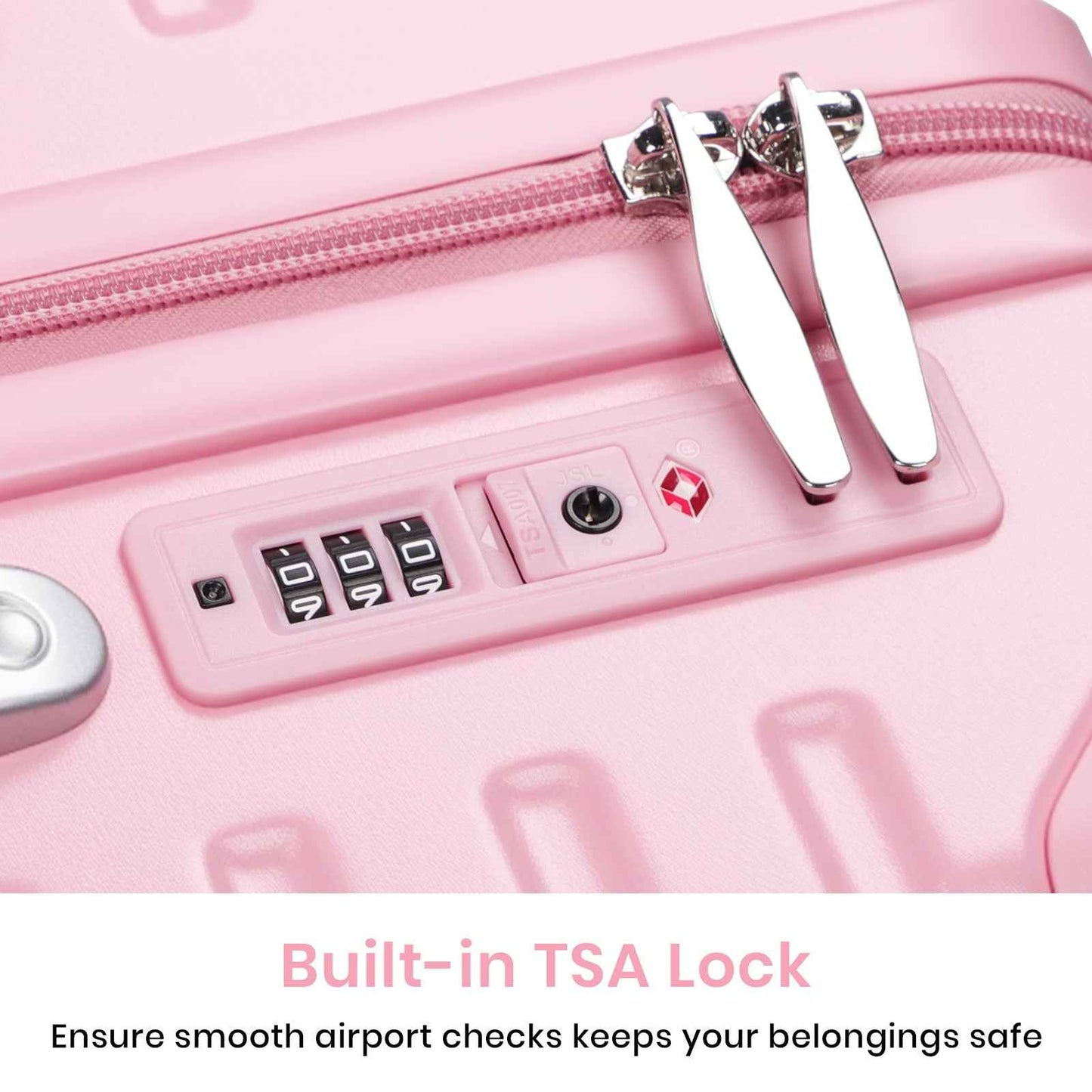 Tavoxda Lightweight Cabin Suitcase Pink