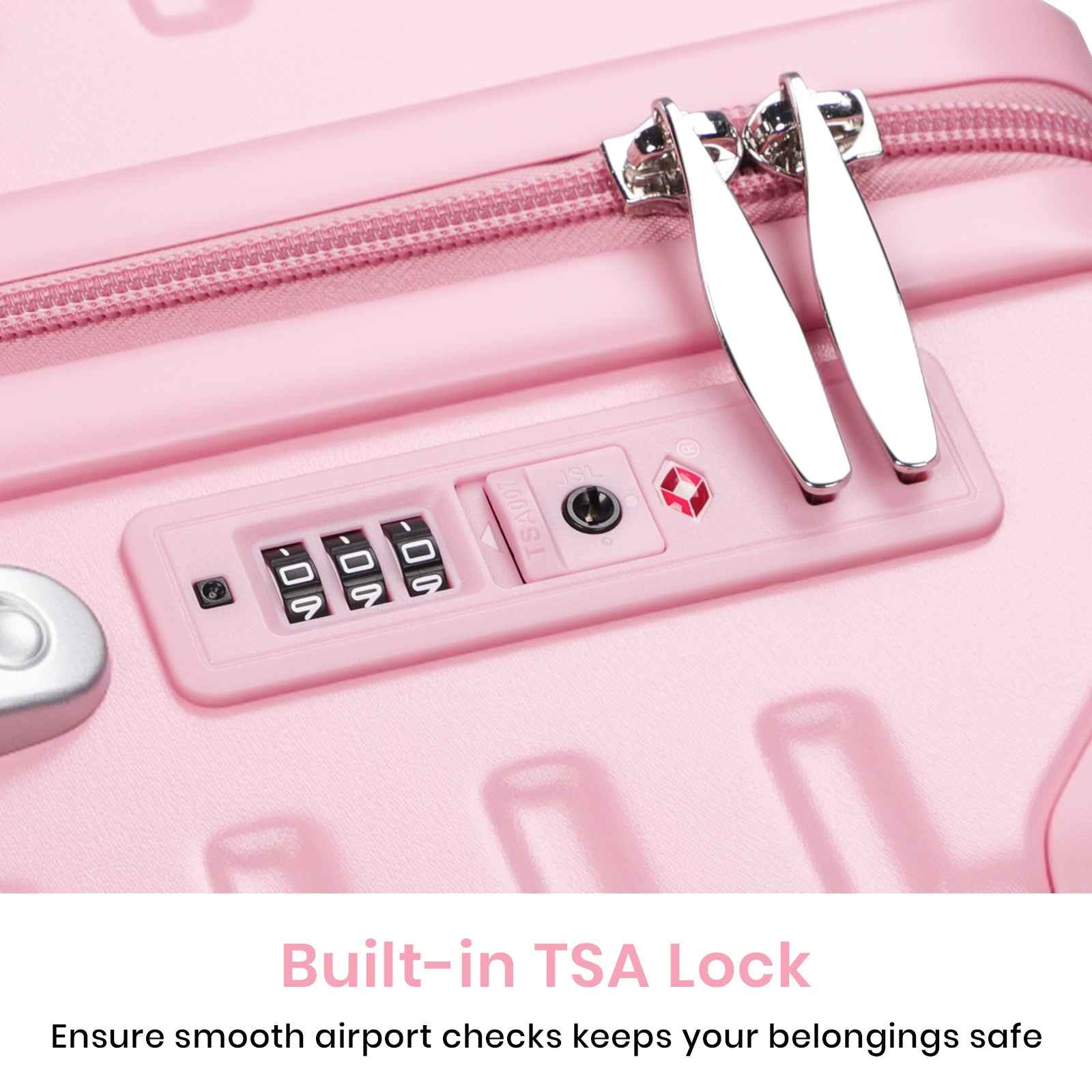 Tavoxda Lightweight Cabin Suitcase Pink