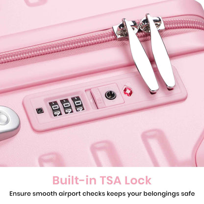 Tavoxda Lightweight Cabin Suitcase Pink