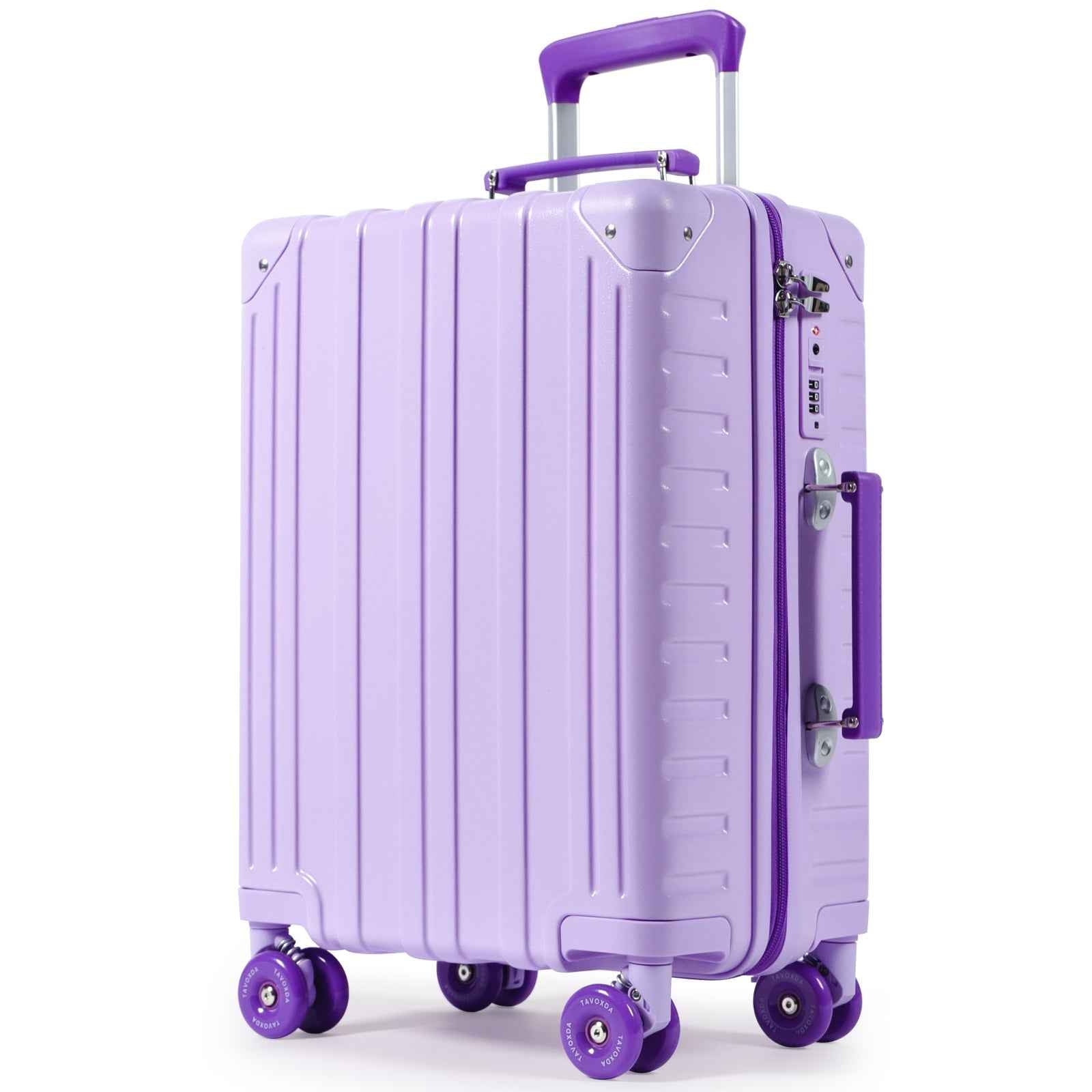 Tavoxda Lightweight Cabin Suitcase Purple