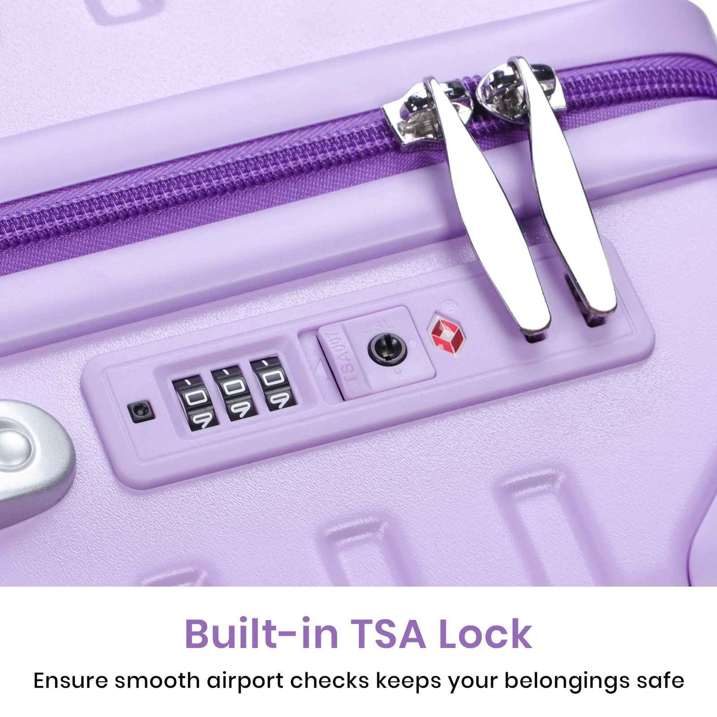 Tavoxda Lightweight Cabin Suitcase Purple