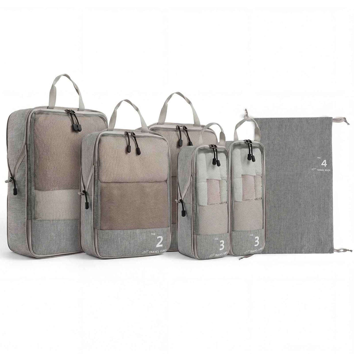 The Compression Packing Cubes 6 pc in Grey