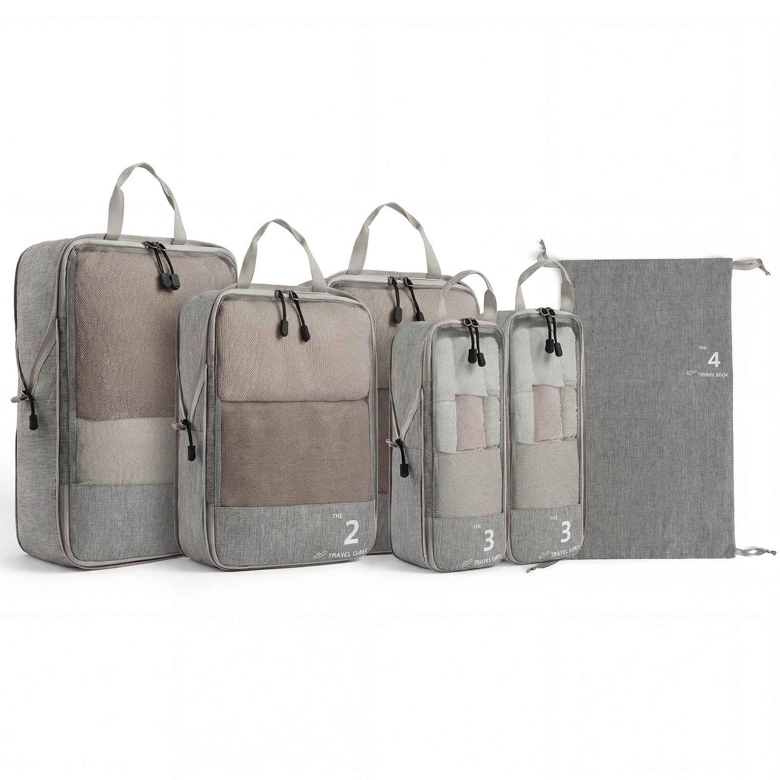 The Compression Packing Cubes 6 pc in Grey