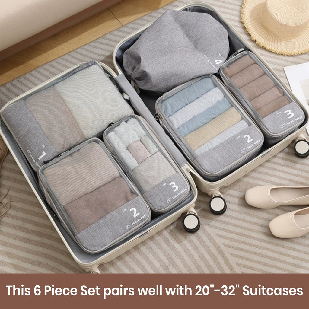 The Compression Packing Cubes 6 pc in Grey