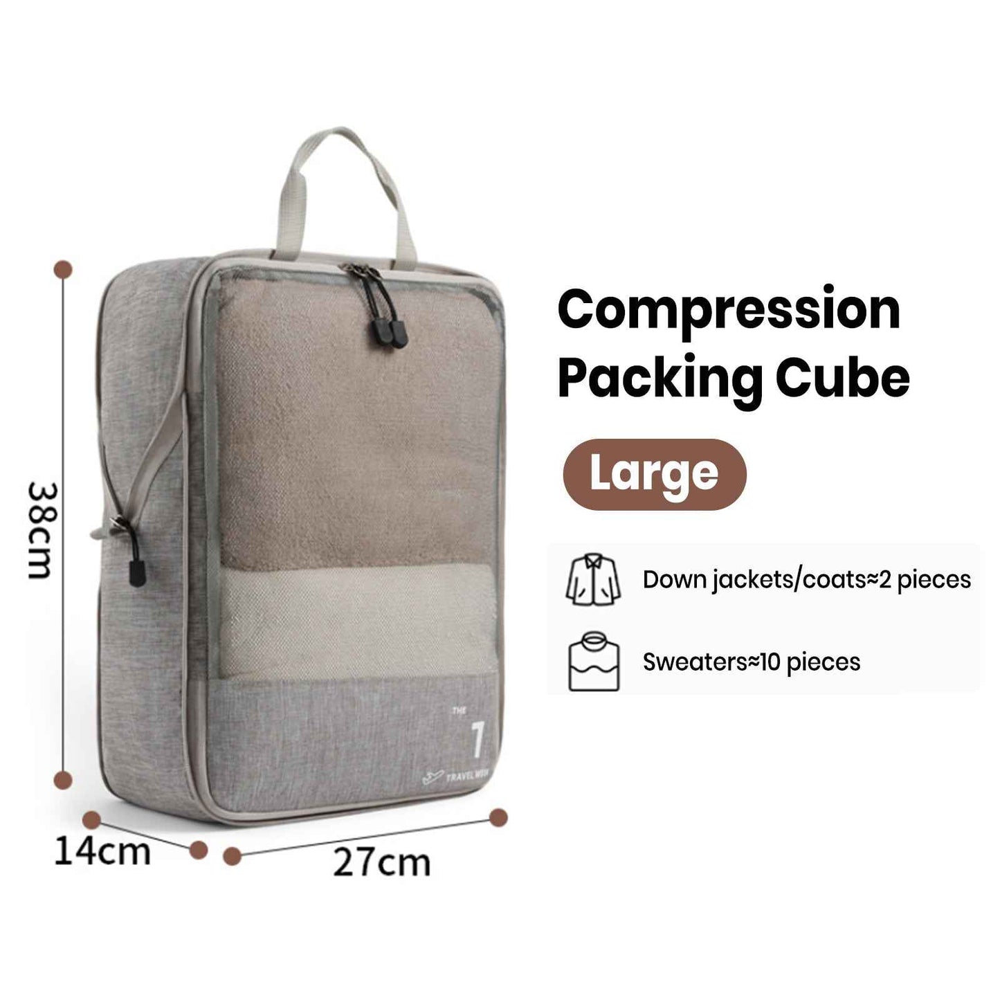 The Compression Packing Cubes 6 pc in Grey