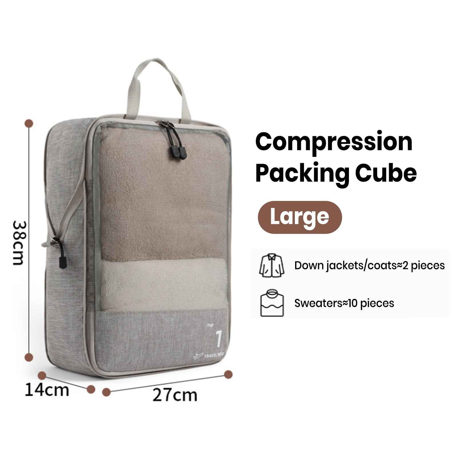 The Compression Packing Cubes 6 pc in Grey