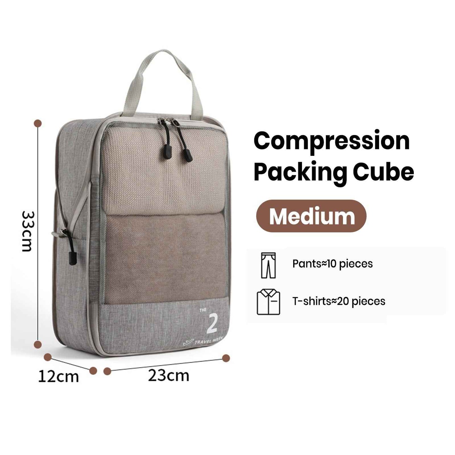 The Compression Packing Cubes 6 pc in Grey