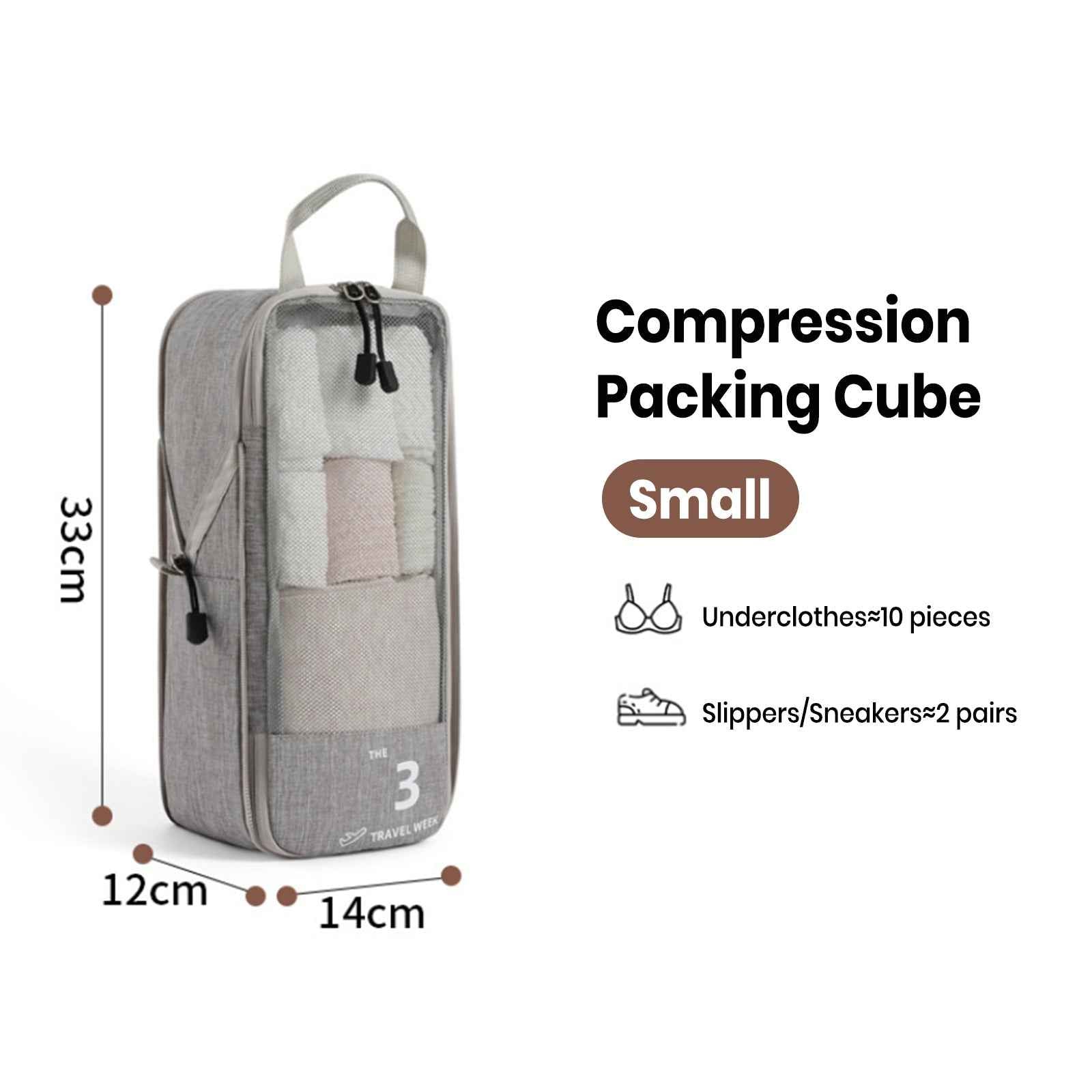 The Compression Packing Cubes 6 pc in Grey