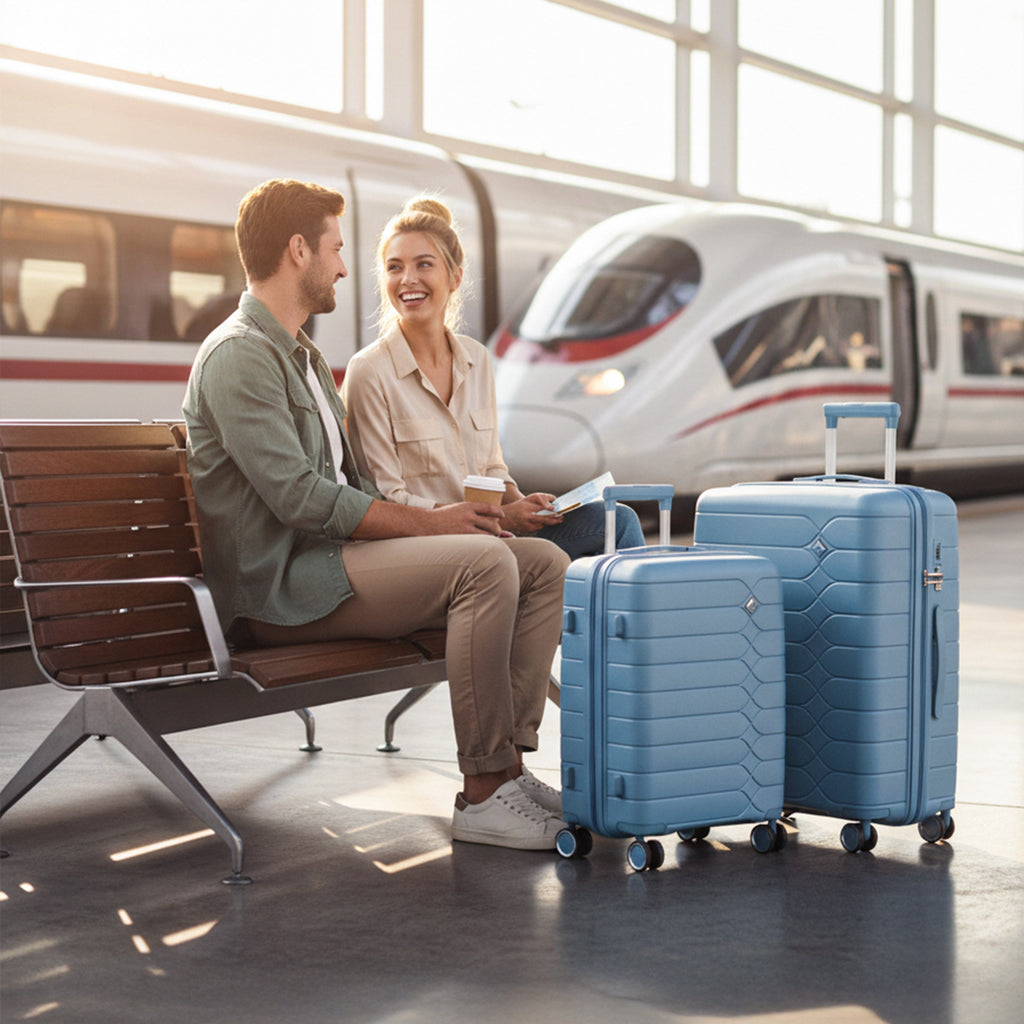 3-Piece Hard Shell Luggage Set with Vacuum Storage Bags