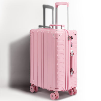 Lightweight PC Cabin Suitcase with Silent Wheels & TSA Lock Pink | Tavoxda