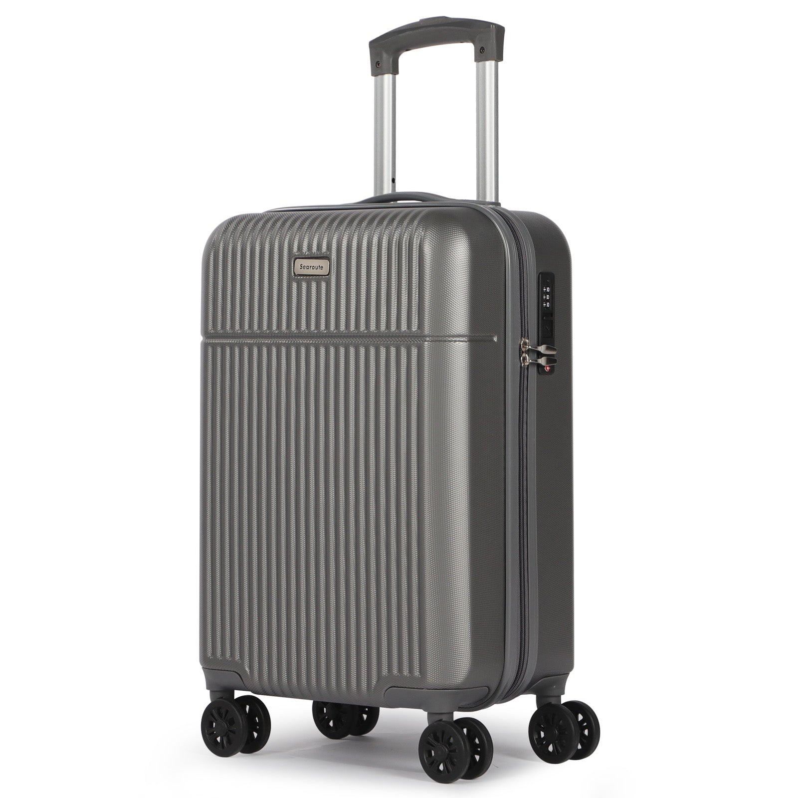 Lightweight ABS Cabin Suitcase with TSA Lock & 4 Spinner Wheels Grey