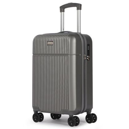 Lightweight ABS Cabin Suitcase with TSA Lock & 4 Spinner Wheels Grey