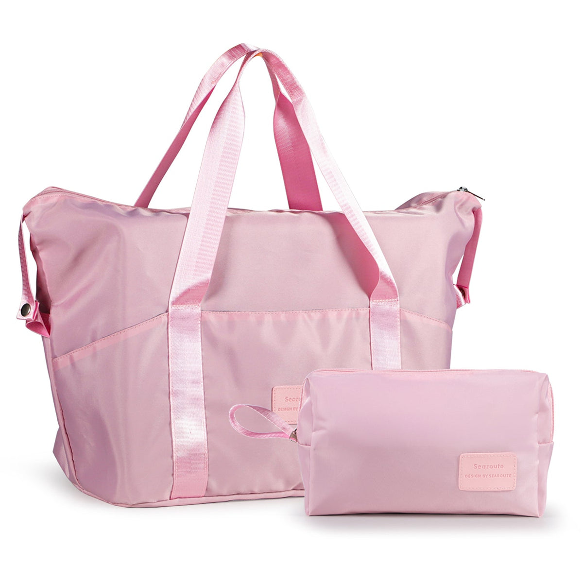 Duffel Bag & Toiletry Case Pink