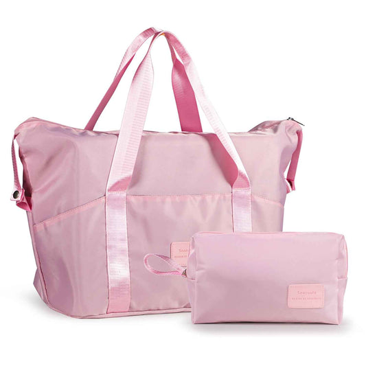 Duffel Bag & Toiletry Case Pink